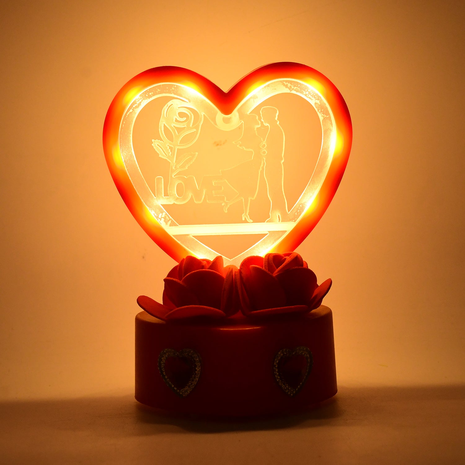 Heart-shaped Love Couple Decorative Showpiece (1 Pc)