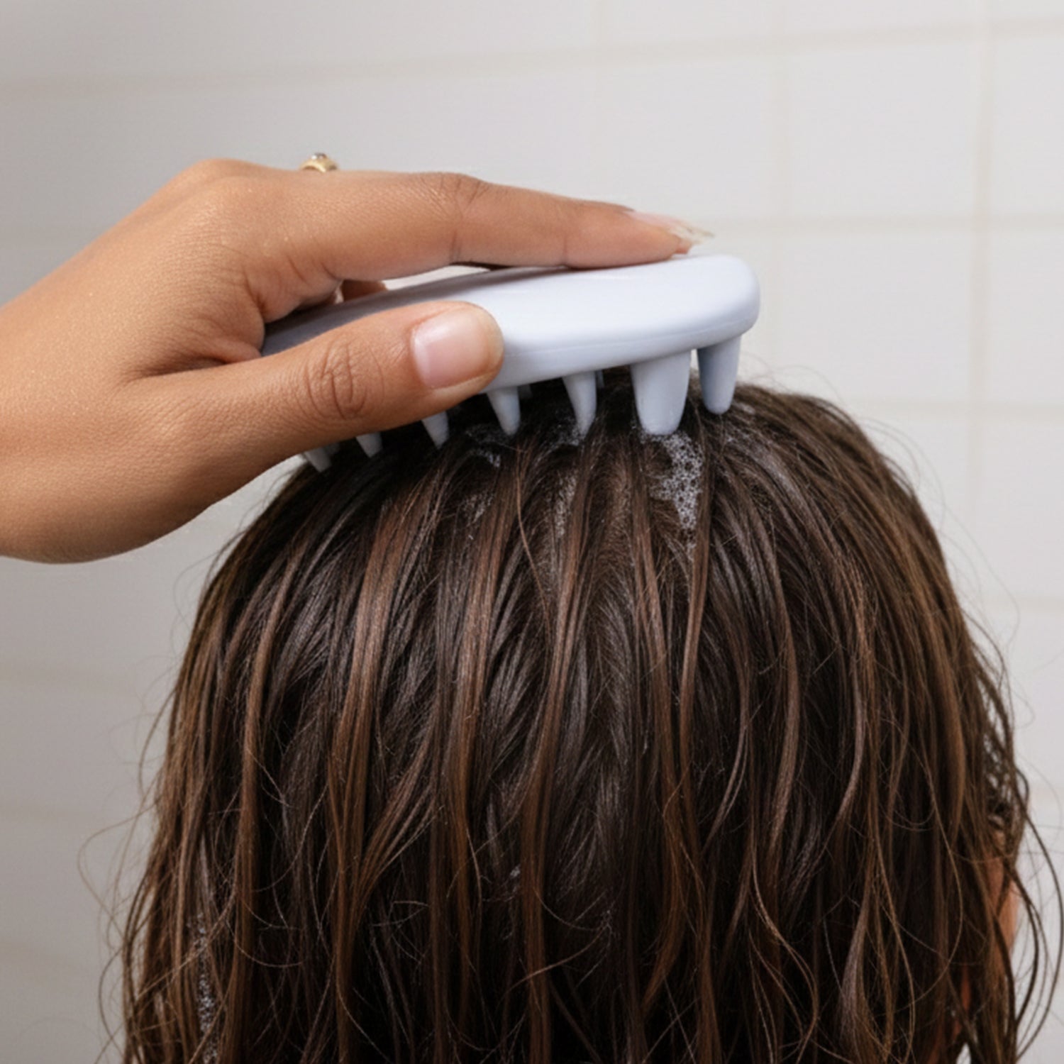 Premium Silicone Scalp Massager Shampoo Brush (1 Pc)